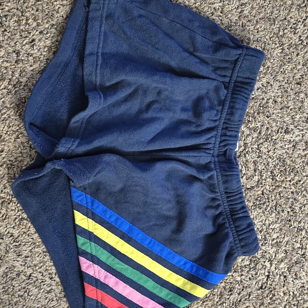 Navy Blue Shorts with Rainbow Stripes